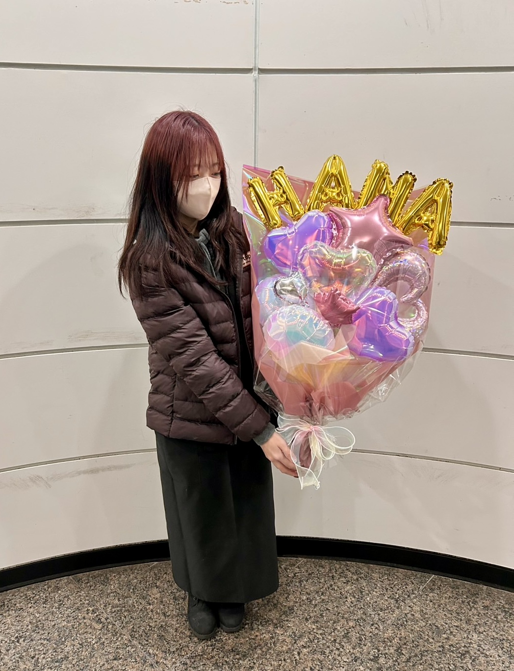 オーロラバルーンブーケ（文字バルーン付き）