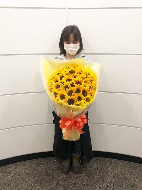 ひまわりの花束ワンサイド