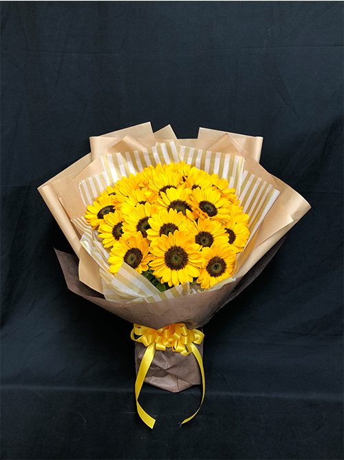 ひまわりの花束 ブーケタイプ